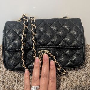 Black C Quilted Bag